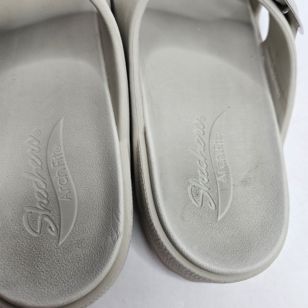 Sketchers ArchFit Slide On Shoes Ivory Size 9 - Picture 7 of 14